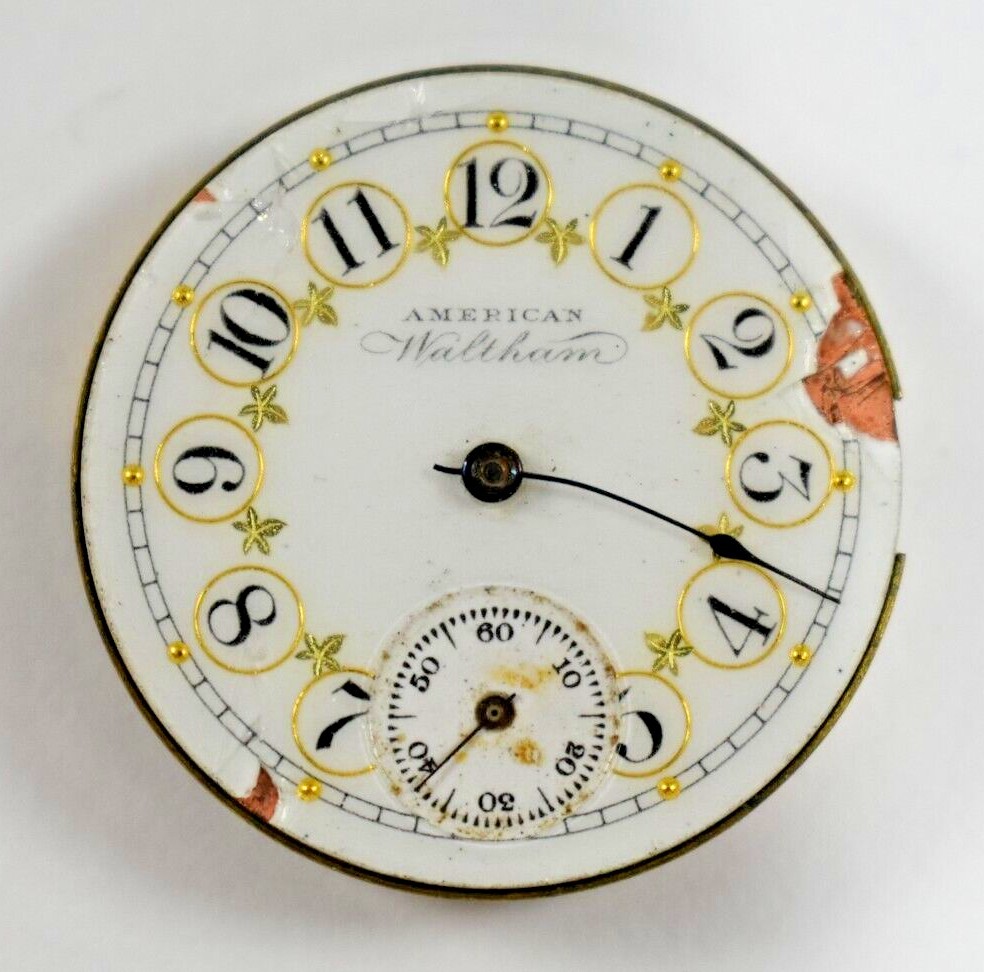 Vintage Waltham 62 0s 11J Hunting Pocket Watch Movement lot.e