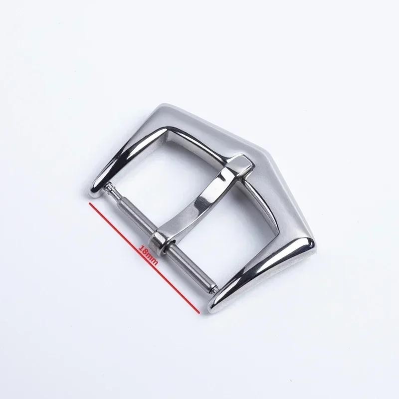 New 18mm Precision Folding Buckle Stainless Steel Clasp for Leather Rubber Strap