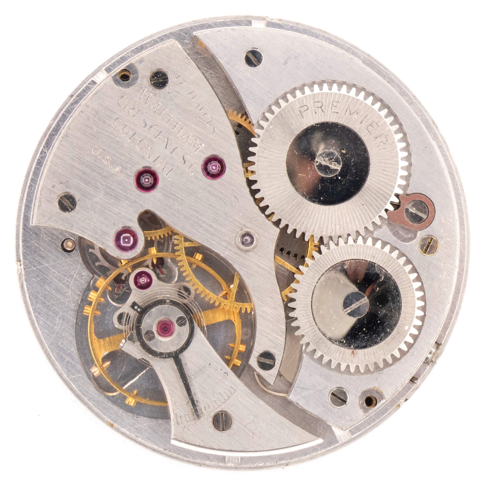 Waltham Grade No. 209 12-Size 17-Jewel Antique Pocket Watch Movement, Runs