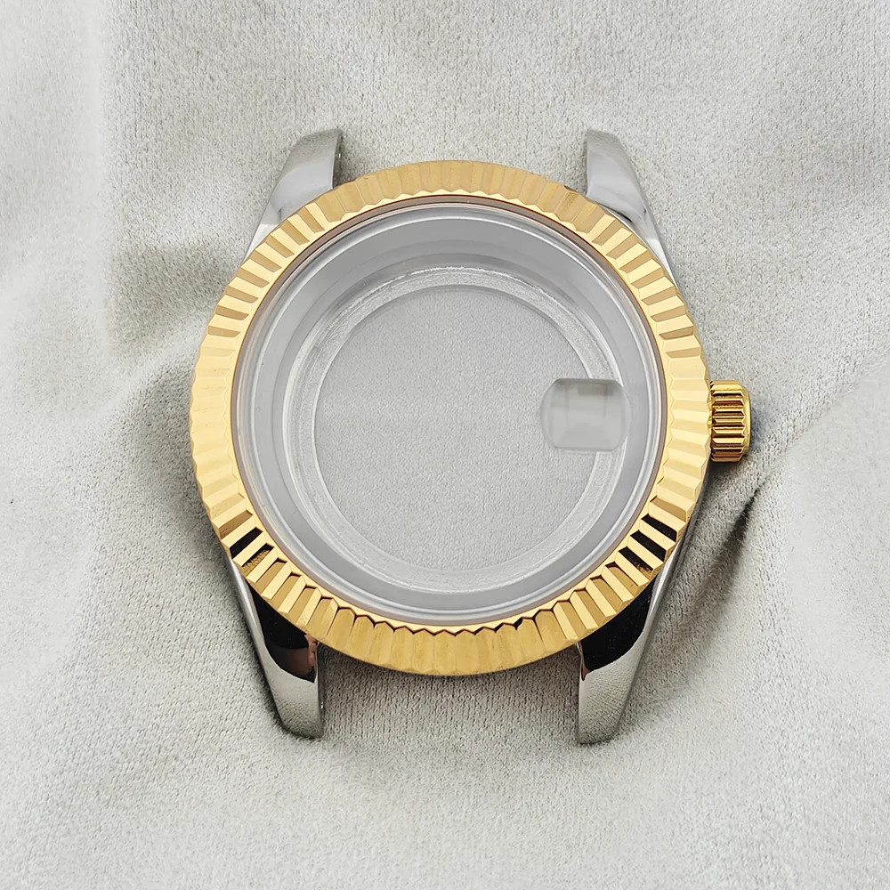 Watch Case 36mm 41mm Steel Sapphire Glass Fits for NH34 NH35 NH36 28.5 Dial