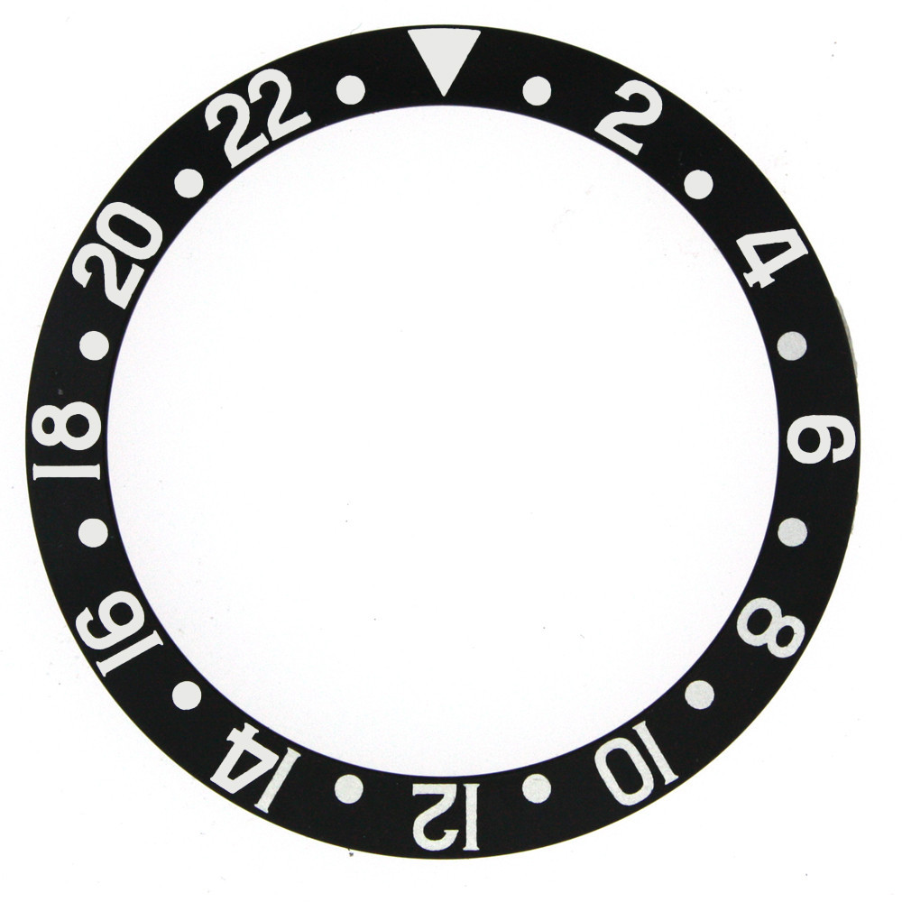 Bezel insert fits ROLEX GMT Black and Silver 16700 16710 16713 16760