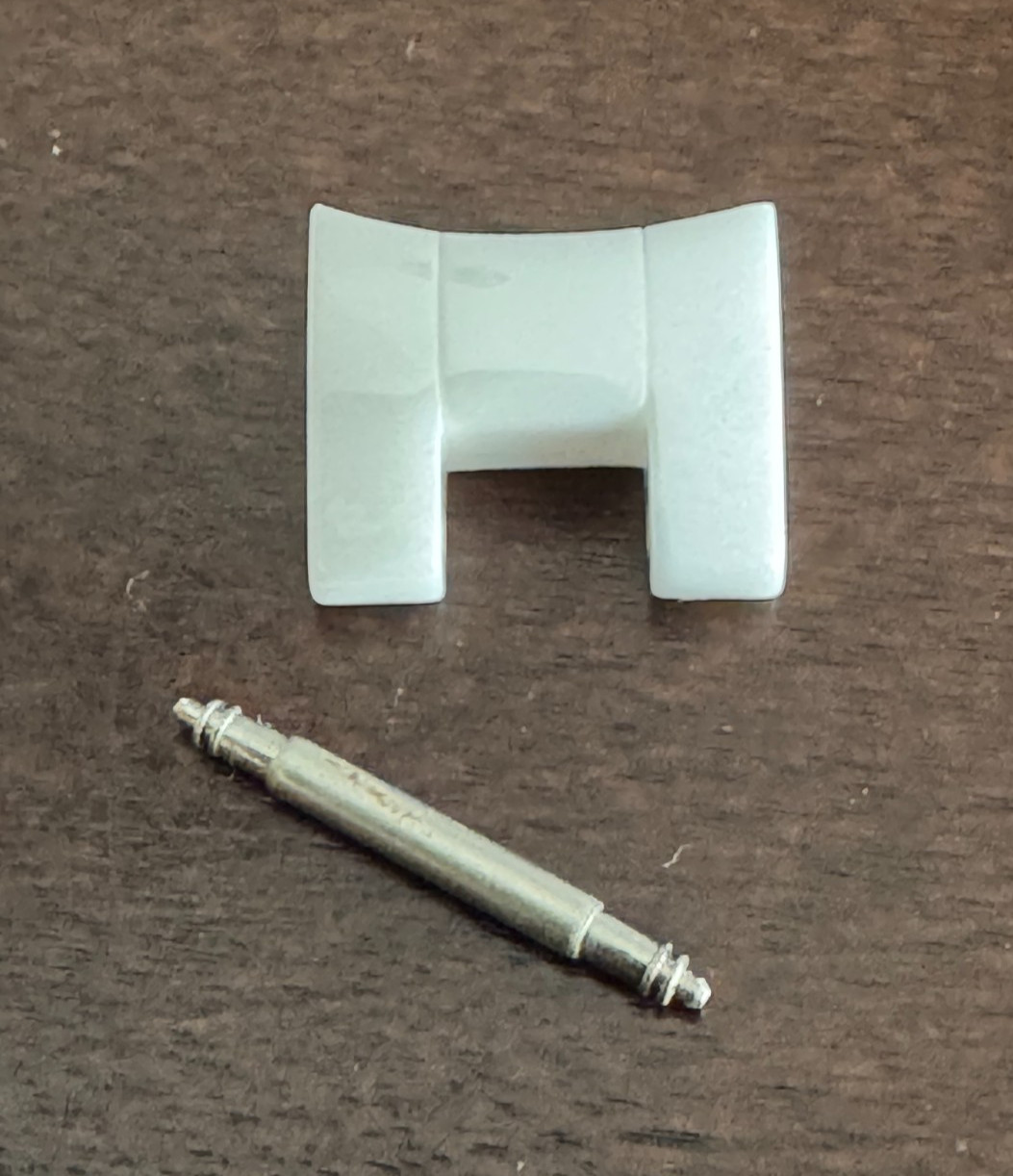 MICHELE JETWAY WHITE CERAMIC END LINK 13.8MM GOOD CONDITION