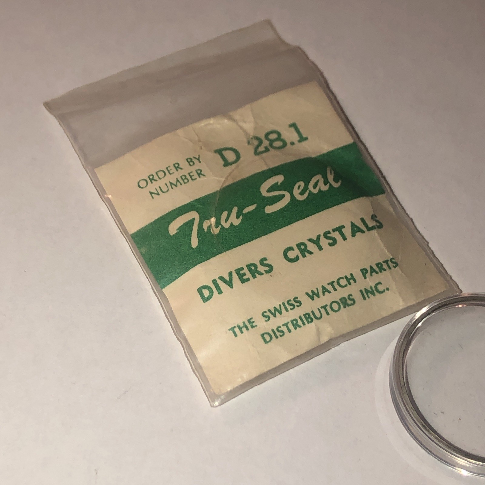 Vintage Tru-Seal Swiss Made Divers Crystals. D 28.1