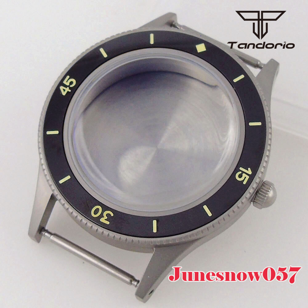 Stainless Steel Brushed 40MM Watch Case Super Lume Bezel Fit NH35A NH36A ETA2824
