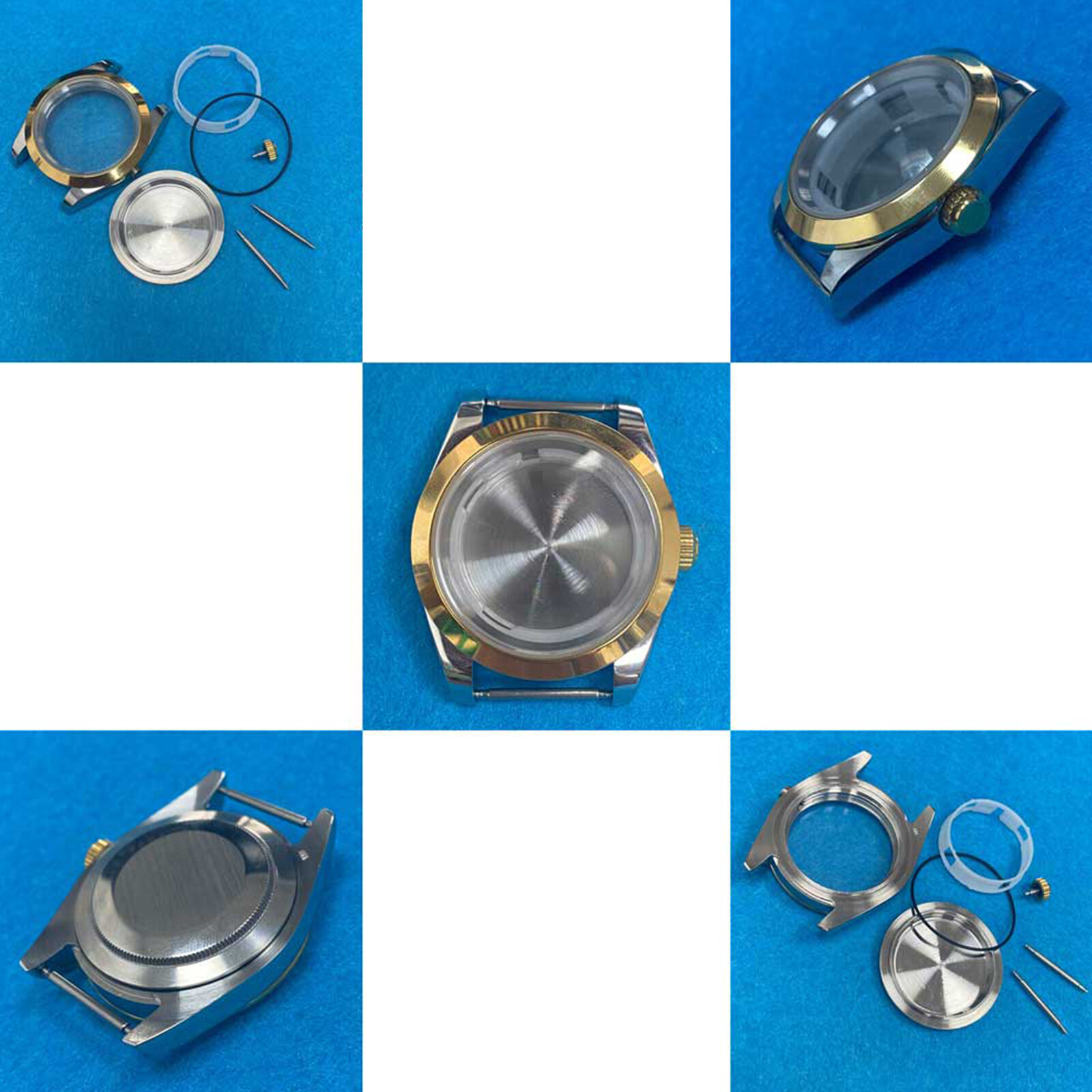 39MM Steel Watch Case Sapphire Glass for8215/8200/821A Mingzhu2813/3804 Movement