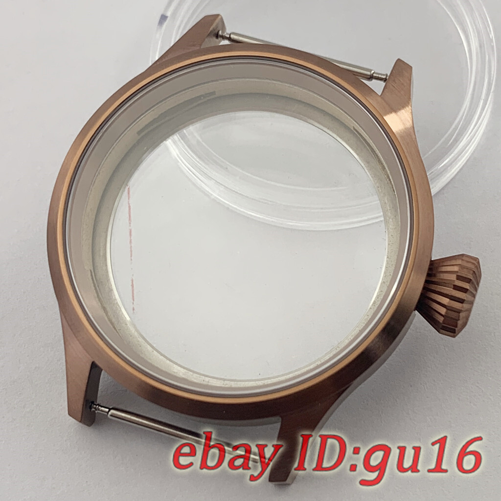 43mm Sapphire crystal watch case Fit ETA 6497/6498 seagull 3600 3620 Movement
