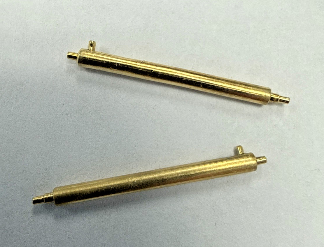2 Patek Philippe 18k Gold Vintage Spring Bars 22.4mm/19.2mm item # e12126