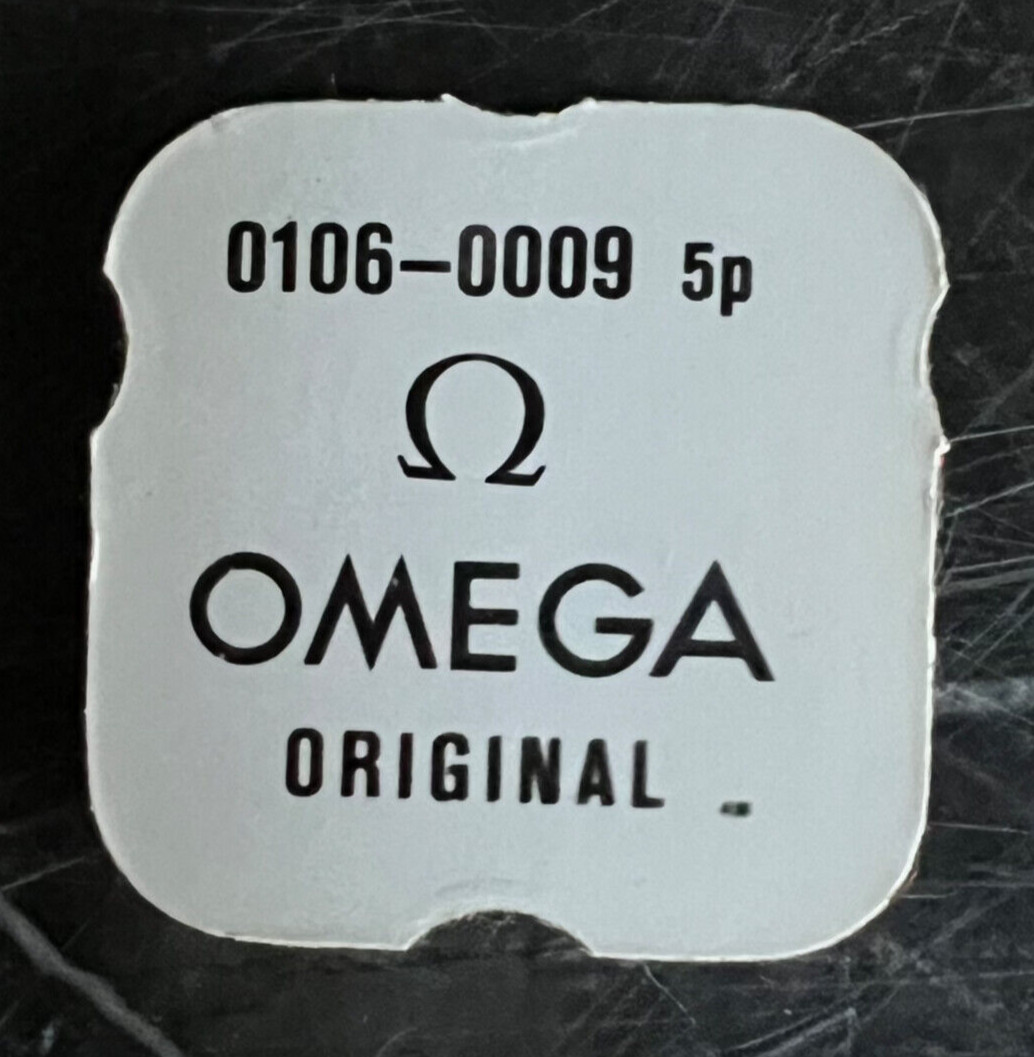 OMEGA Watch Movement Part #0106-0009, CASE CLAMPS, 5 pcs, approx 2mm x 1.5mm,NOS