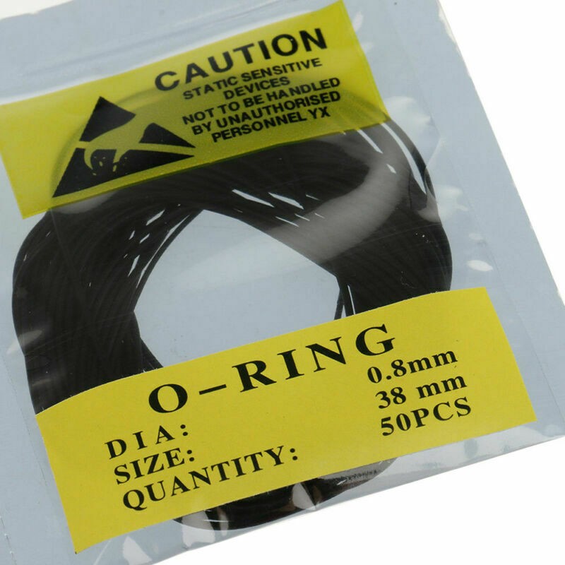 500Pack 31-40mm Rubber O-Ring Watch Back Cover Seal Gaskets Assortment 0.8mm DM