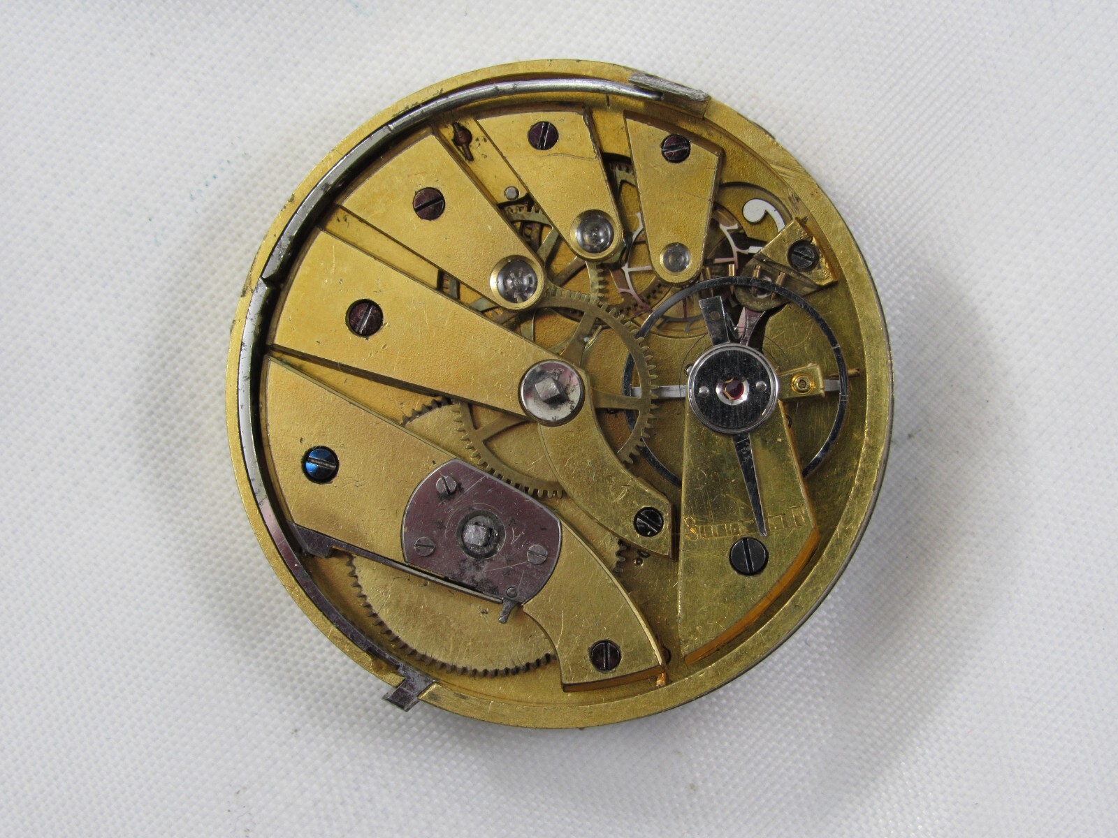 Vintage 1800’s Tobias Pocket Watch Movement, Swiss Made Key Wind & Set, Running