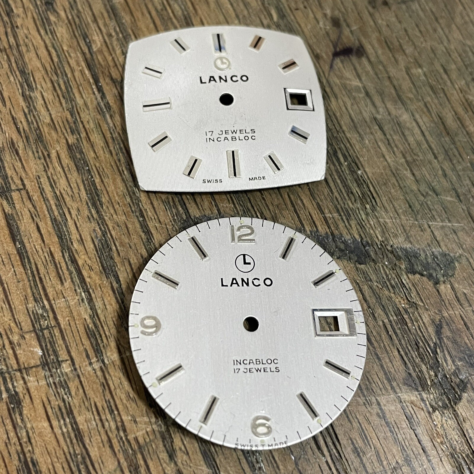 Lanco Watch Dials 17 jewels incabloc 29mm & 25mm x 26.5mm