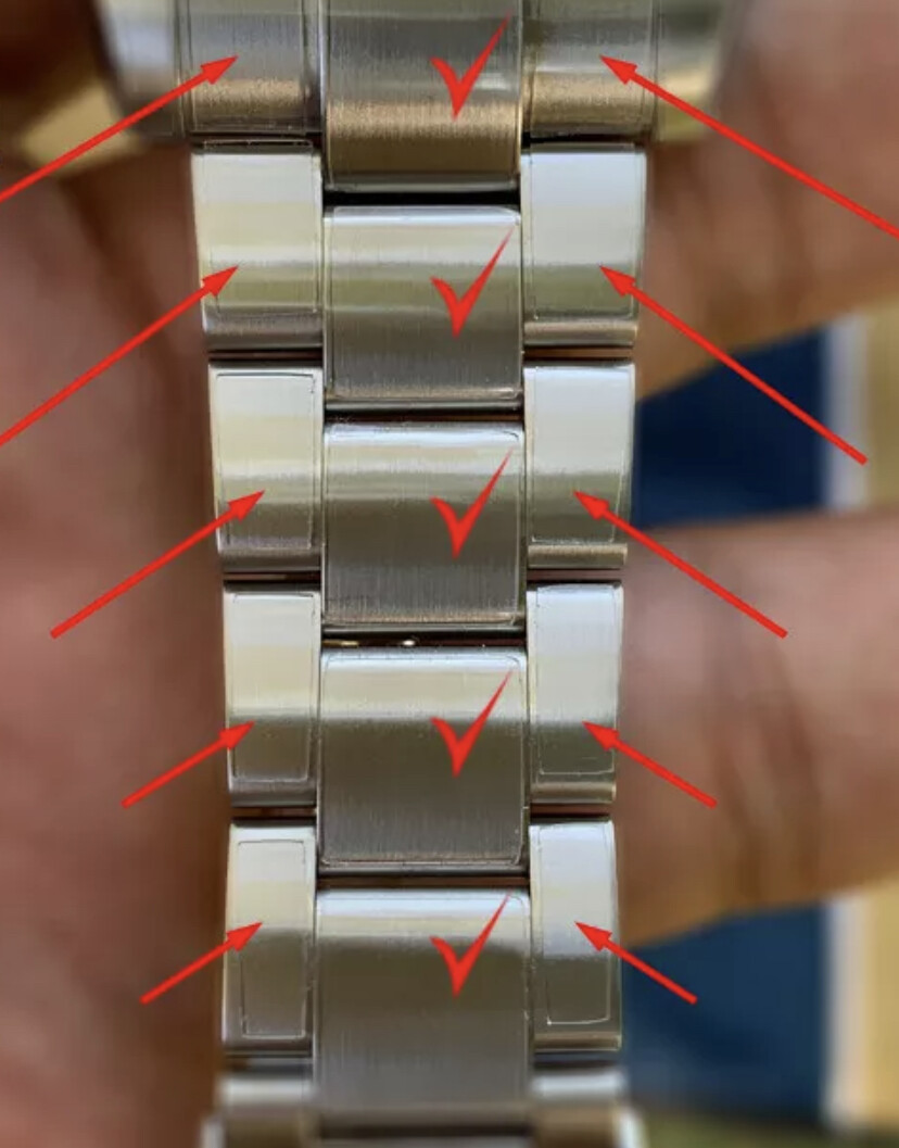 For-Rolex Submariner 40 HD Protector anti-scratch Clasp and full Oyster Links x2