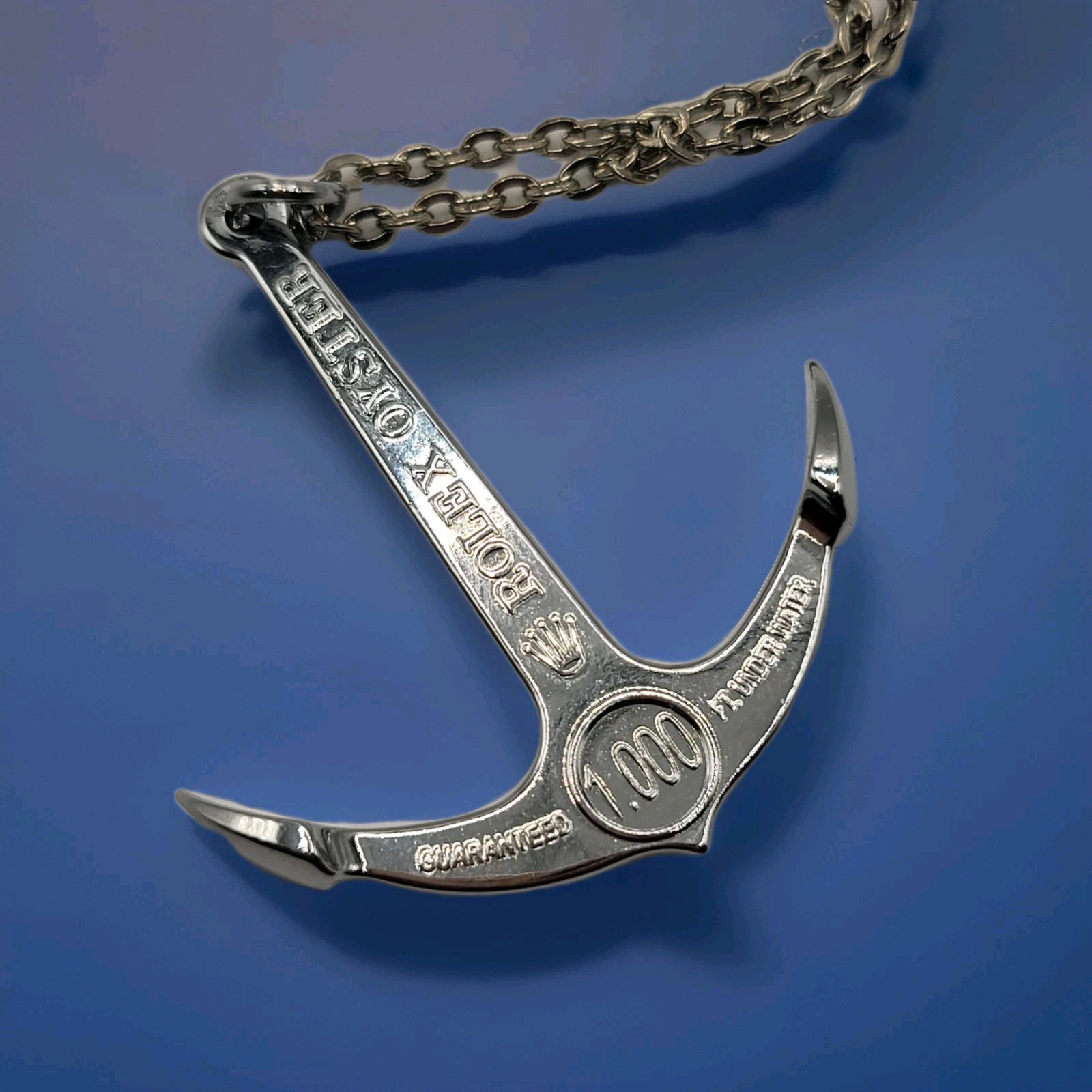 ROLEX Oyster Submariner Anchor Chain Necklace 300 Metres 1000 Ft
