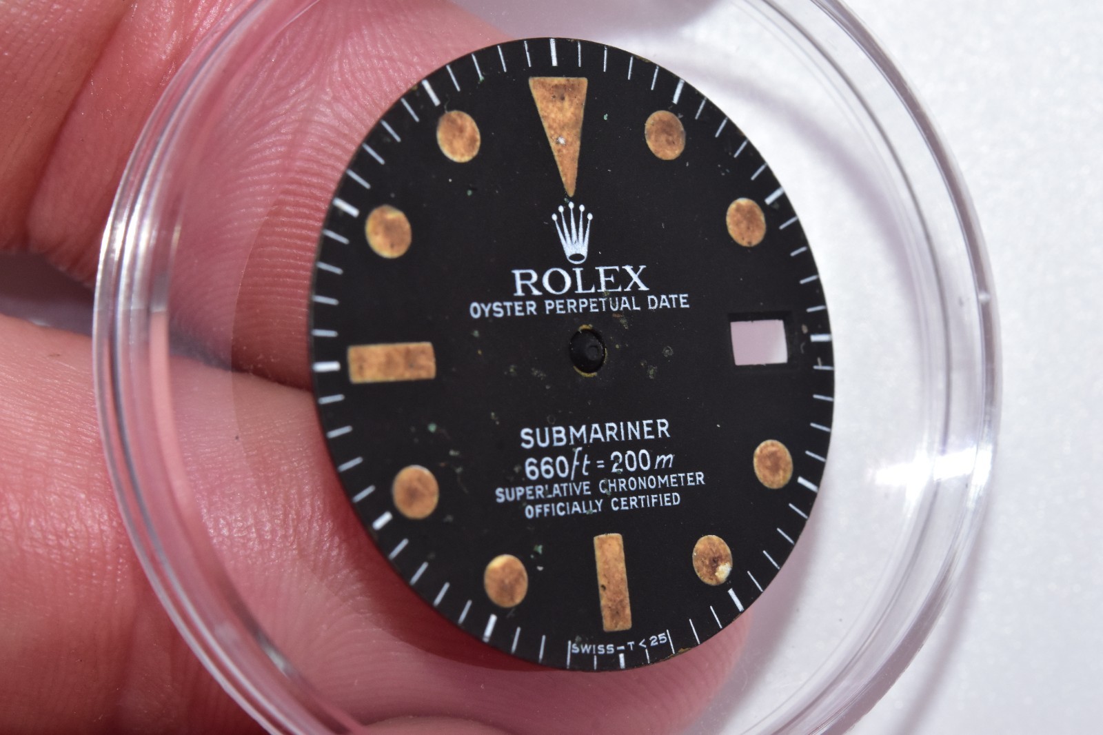 1970s Vintage Rolex Submariner Date Matte Dial Heavy Pumpkin Tritium Patina 1680