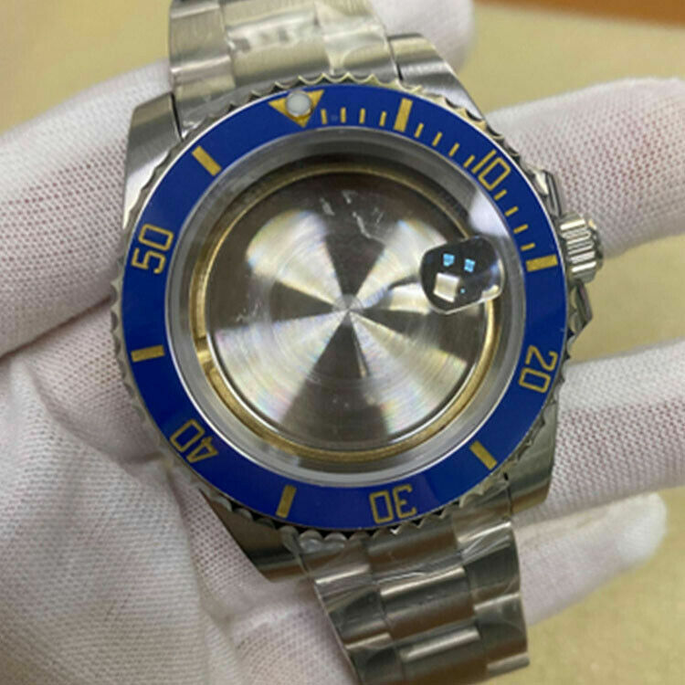 40MM Stainless Steel Bezel Watch Case w/ Band Strap for ETA 2836 Watch Movement