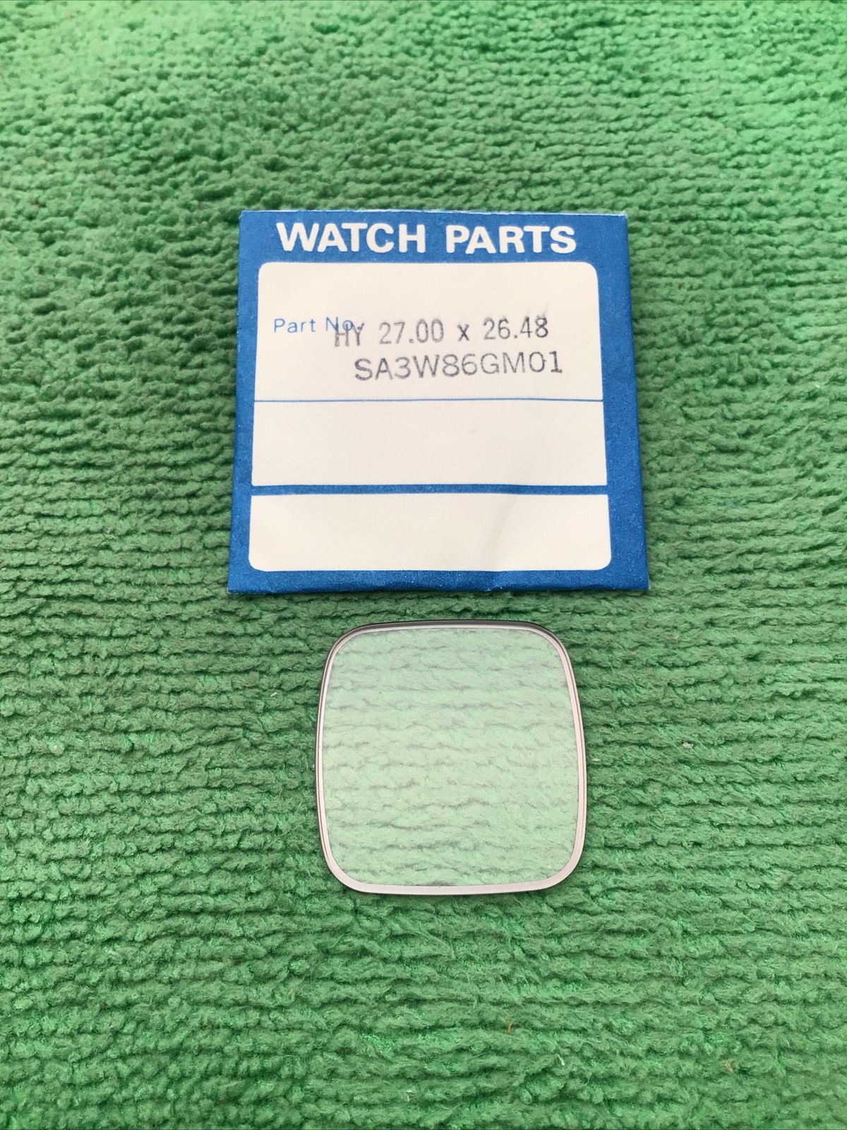 Seiko Watch Crystal SA3W86GM01, HY 27.00 x 26.48, NOS