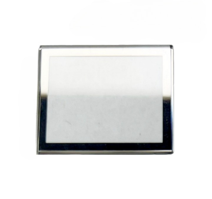 Flat Mineral Glass Crystal w/Silver Trim Blanks Rect Shape Dia(23.5mm✘26.2mm)