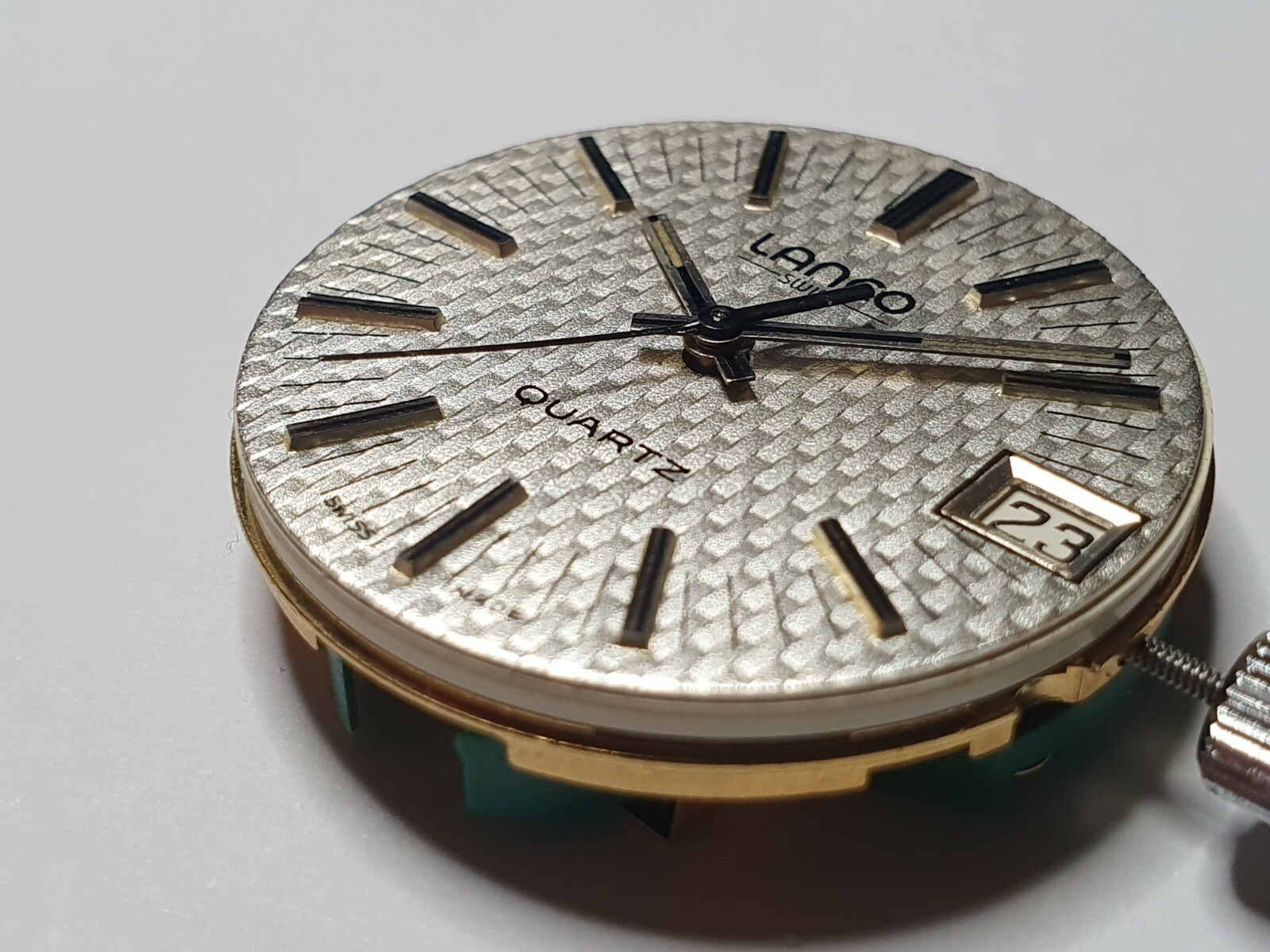 Lanco Quartz Electronic watch movement complete – working Esa 9182