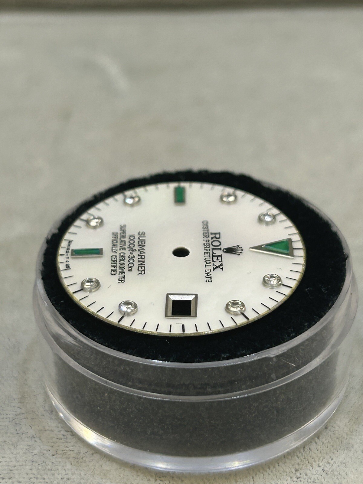 Rolex Submariner 40mm Custom Dark Mop Diamond Emerald Dial For 16800 & 16610