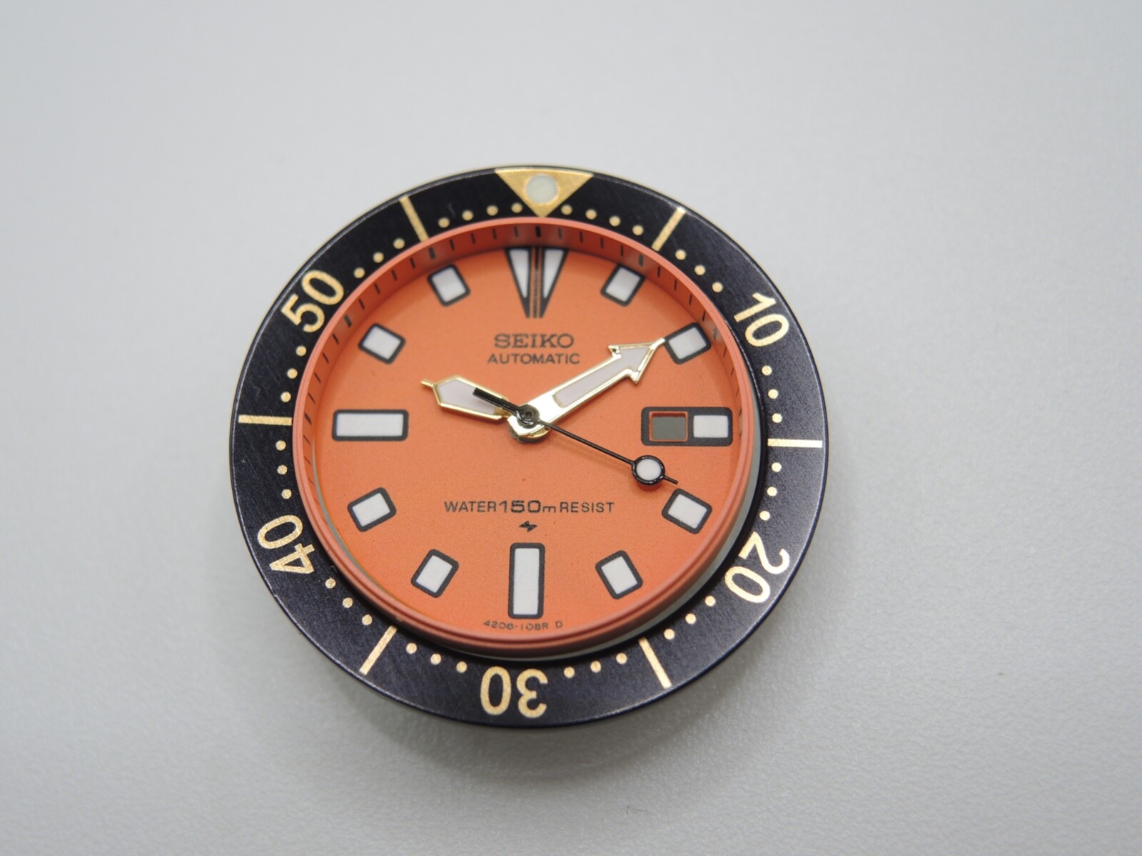 NEW ORANGE DIAL,HANDS,BLACK/GOLD INSERT SMALL DIVERS 4205-014A/014B LADIES WATCH