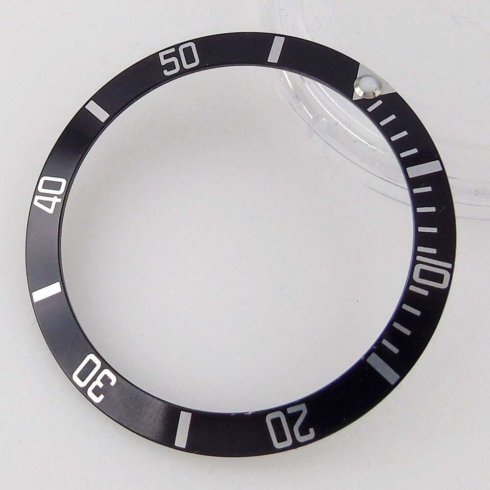 38mm*30.6mm Alloy Watch Bezel Insert Ring Black Spare Part Fit for 40mm SUB Case