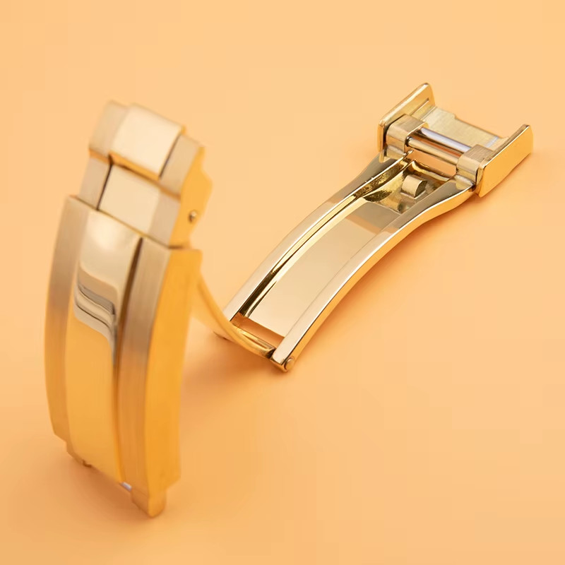 9x9mm Deployment Buckle Clasp Fits Rolex Yacht-Master Daytona Gold Rose Silver