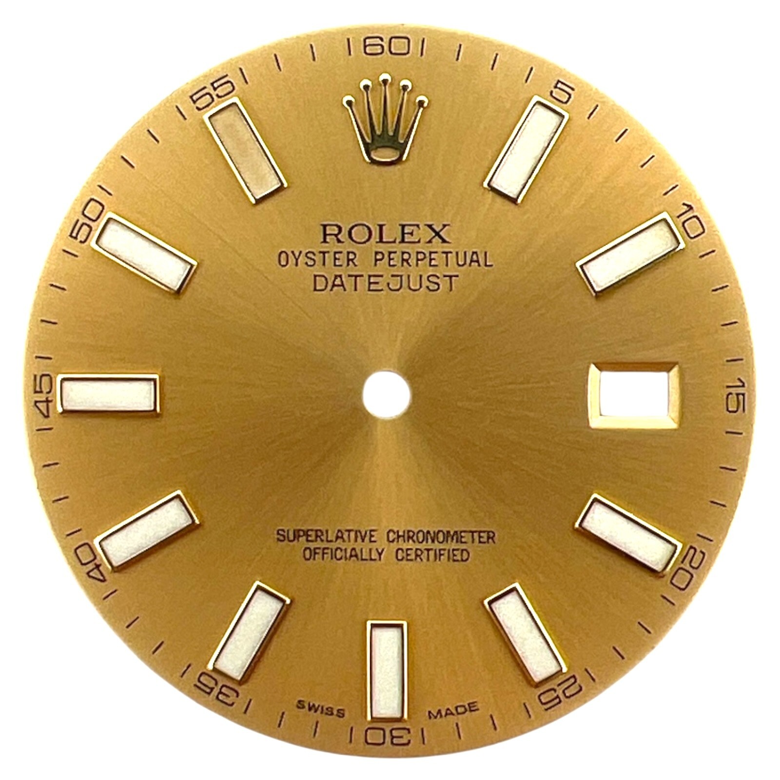 Genuine Rolex Oyster Perpetual Datejust 41mm Dial Champagne Gold 116333