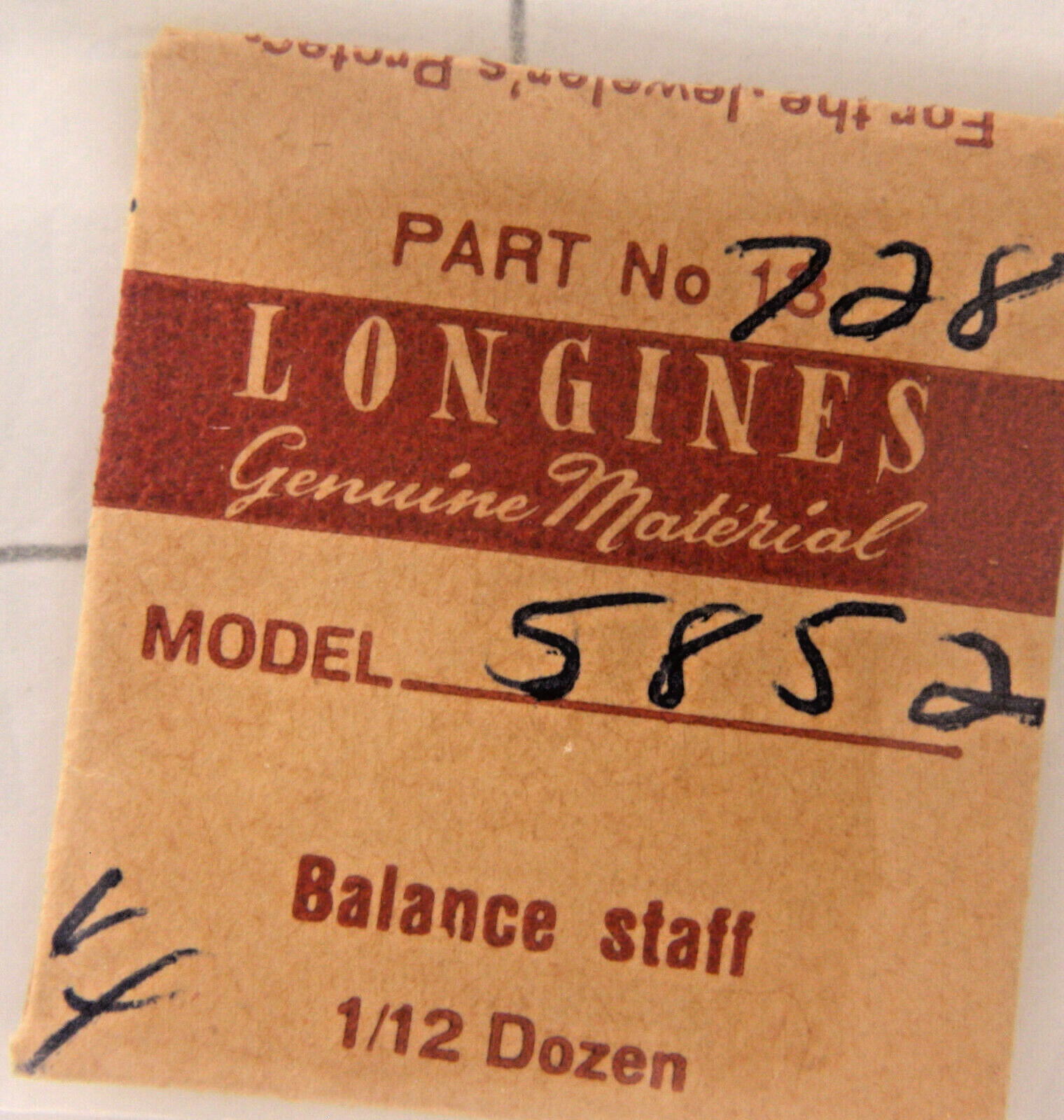 Longines Balance Staff Model 5852