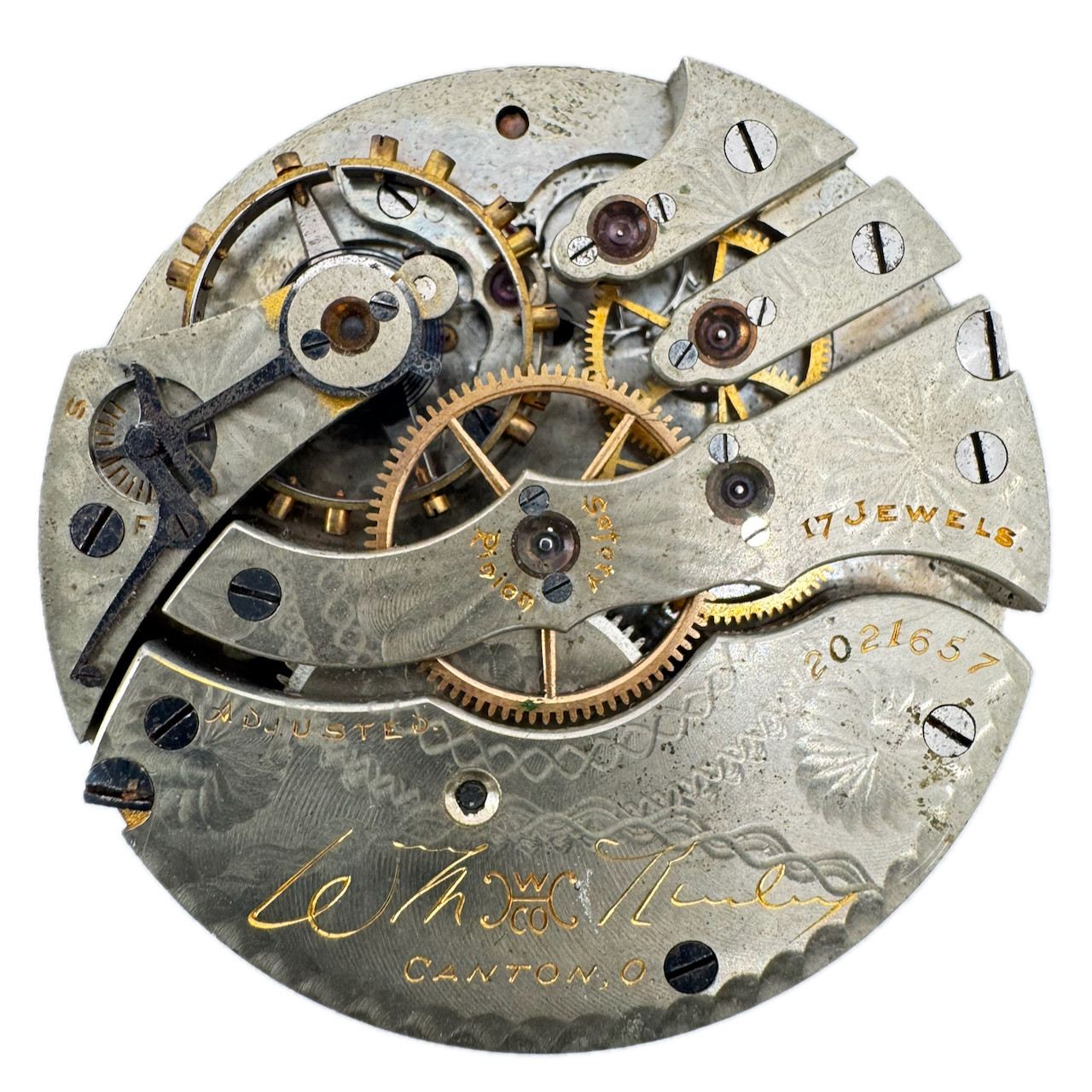 Antique 16s 1904 Hampden The Dueber Watch Co. Hunter Pocket Watch Movement USA