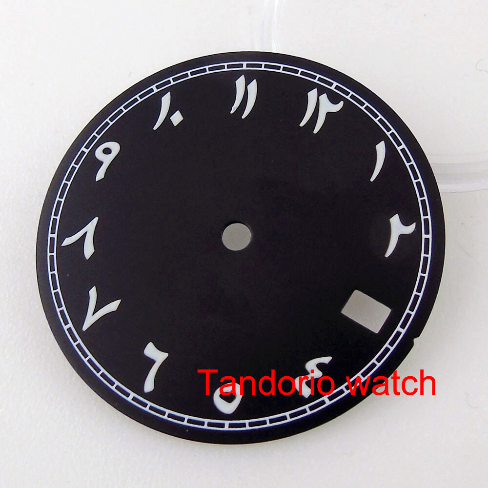 29mm Black Blue Green Pink Purple Watch Dial Luminous Fit NH35 Movement