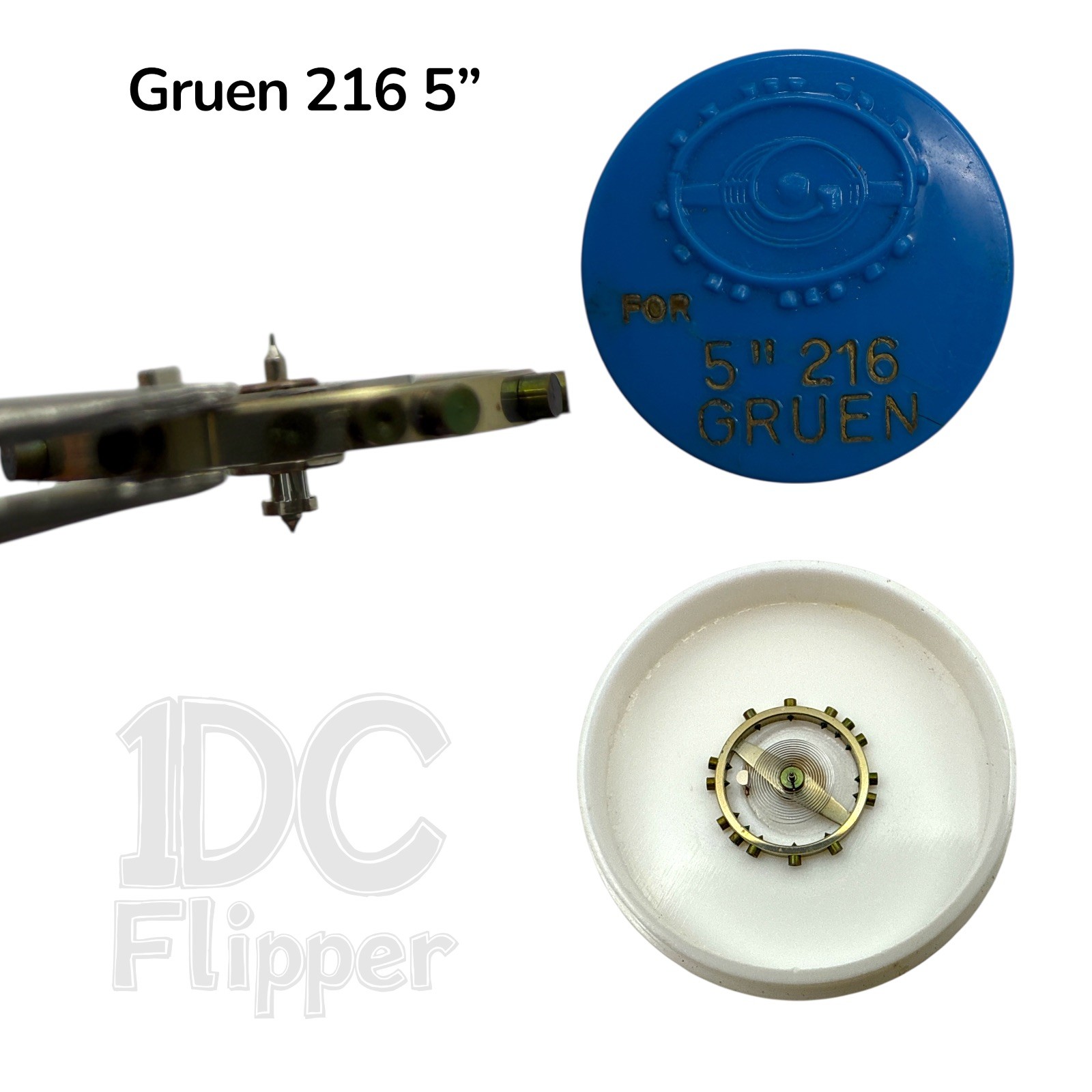 Gruen 216 BALANCE COMPLETE 721/802 NOS 5” Flat Fits Gruen 215, 217, Read List!