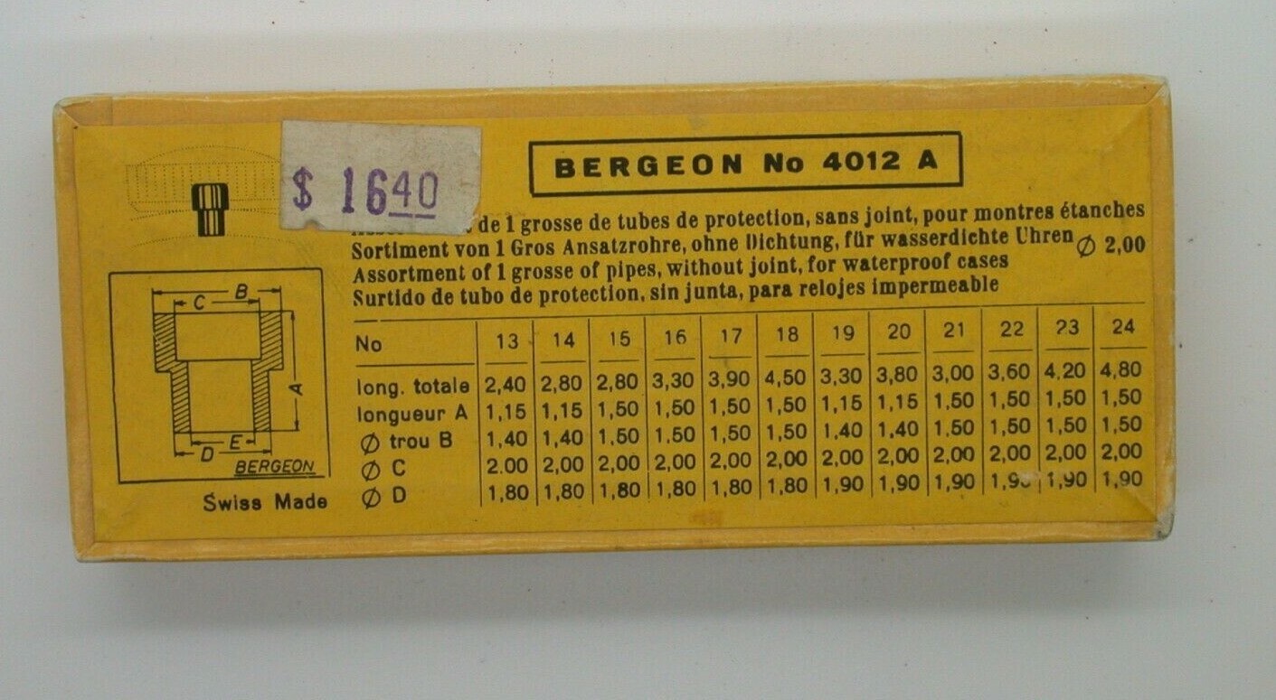 WATCHMAKERS – BERGEON NO. 4012 A – PIPES – VINTAGE TOOLS – 13MF23