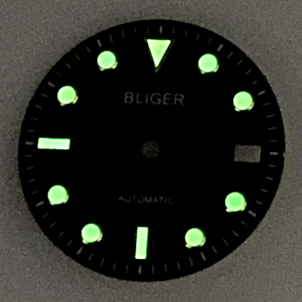 28.5mm Green Bliger Luminous Watch Dial Hand For NH35 NH36 MIYOTA ETA Movement