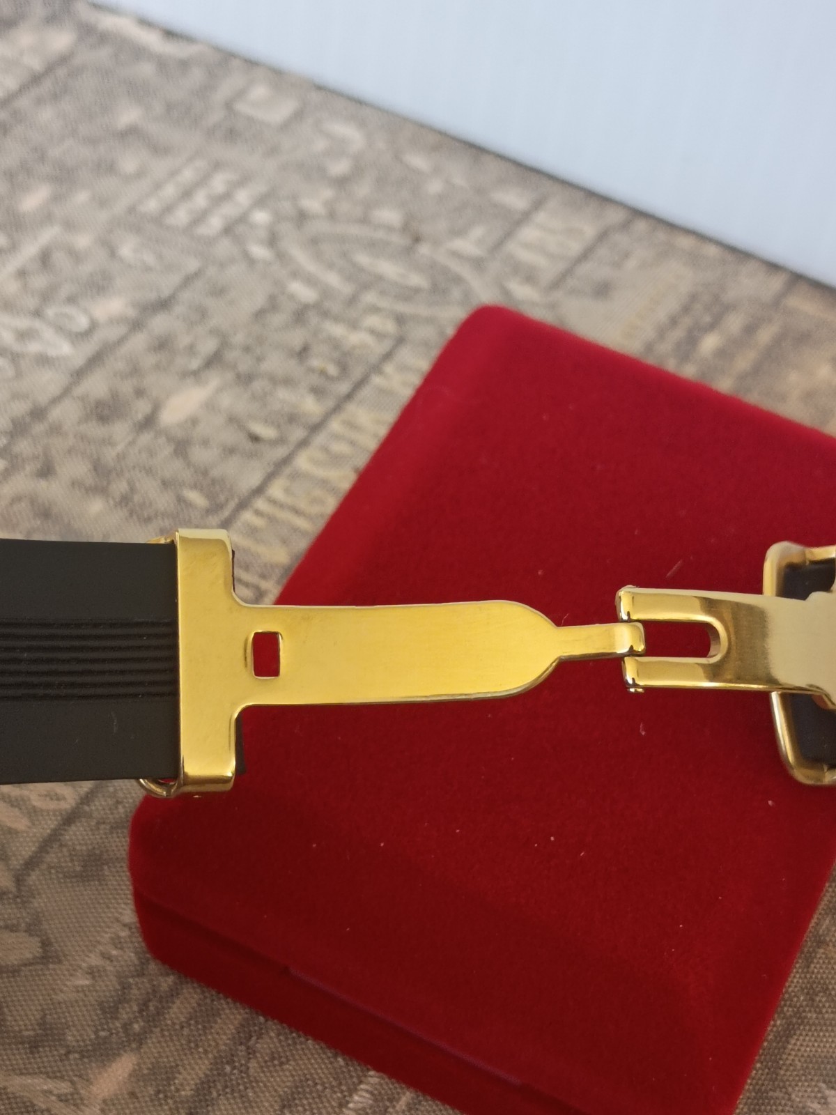 💥Original CARTIER Deployment Buckle Gold Plated 19mm Roadster 2510 W/R Strap💥