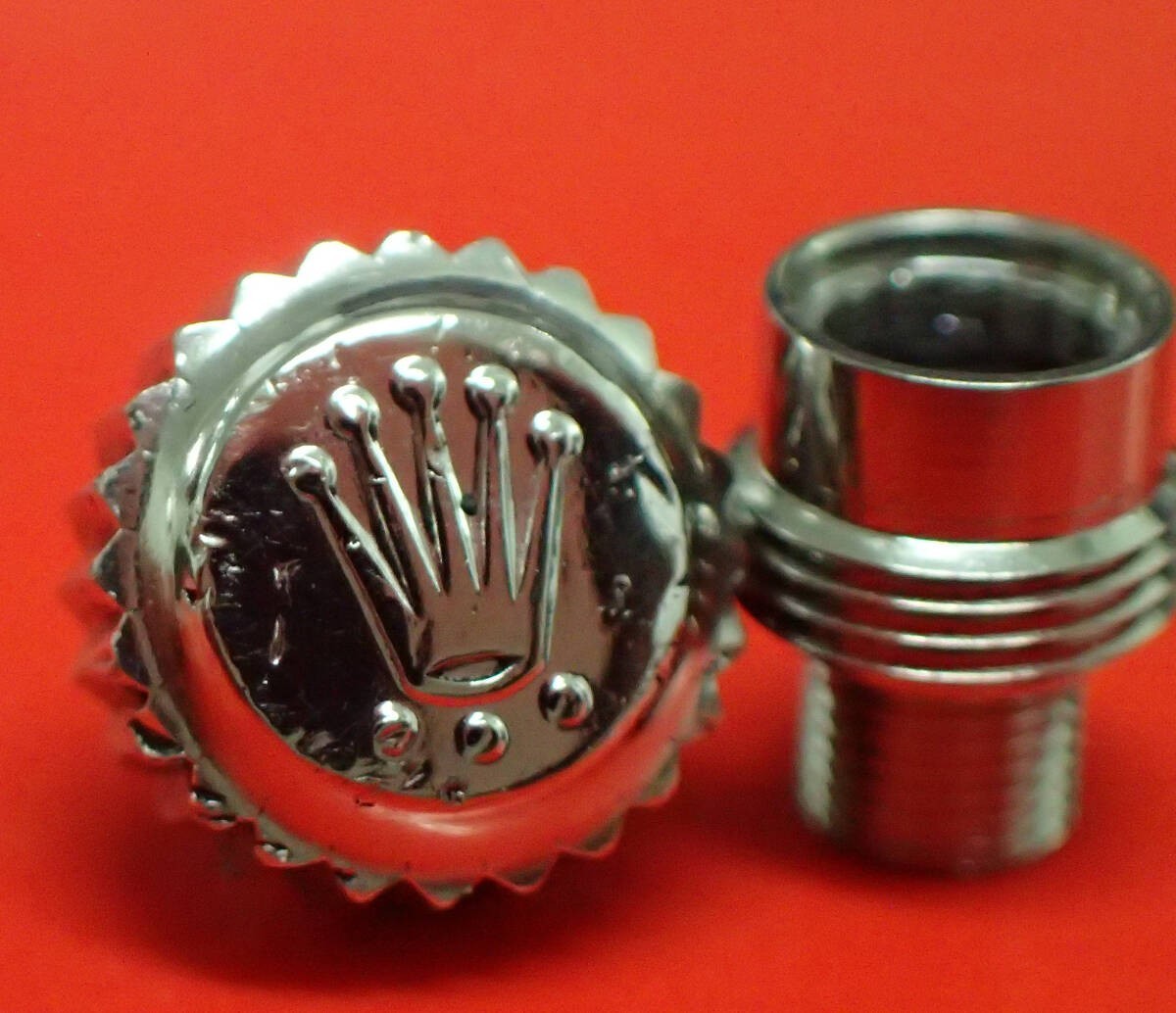 Rolex Genuine 702-0 Crown and Tube 7mm Set Junk Replaced Pipe Parts Only