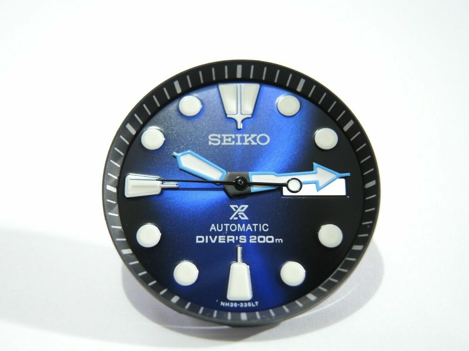 NEW BLACK & BLUE SUNBURST DIAL, M.T & HANDS LARGE DIVERS SKX007-009 / NH36/ 4R36