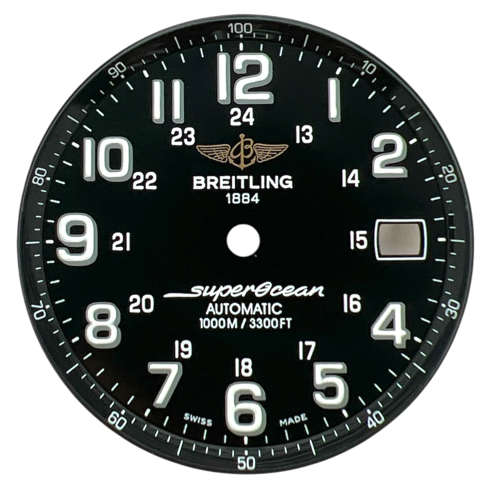 Genuine Breitling Superocean 42mm Arabic Dial Black A17360
