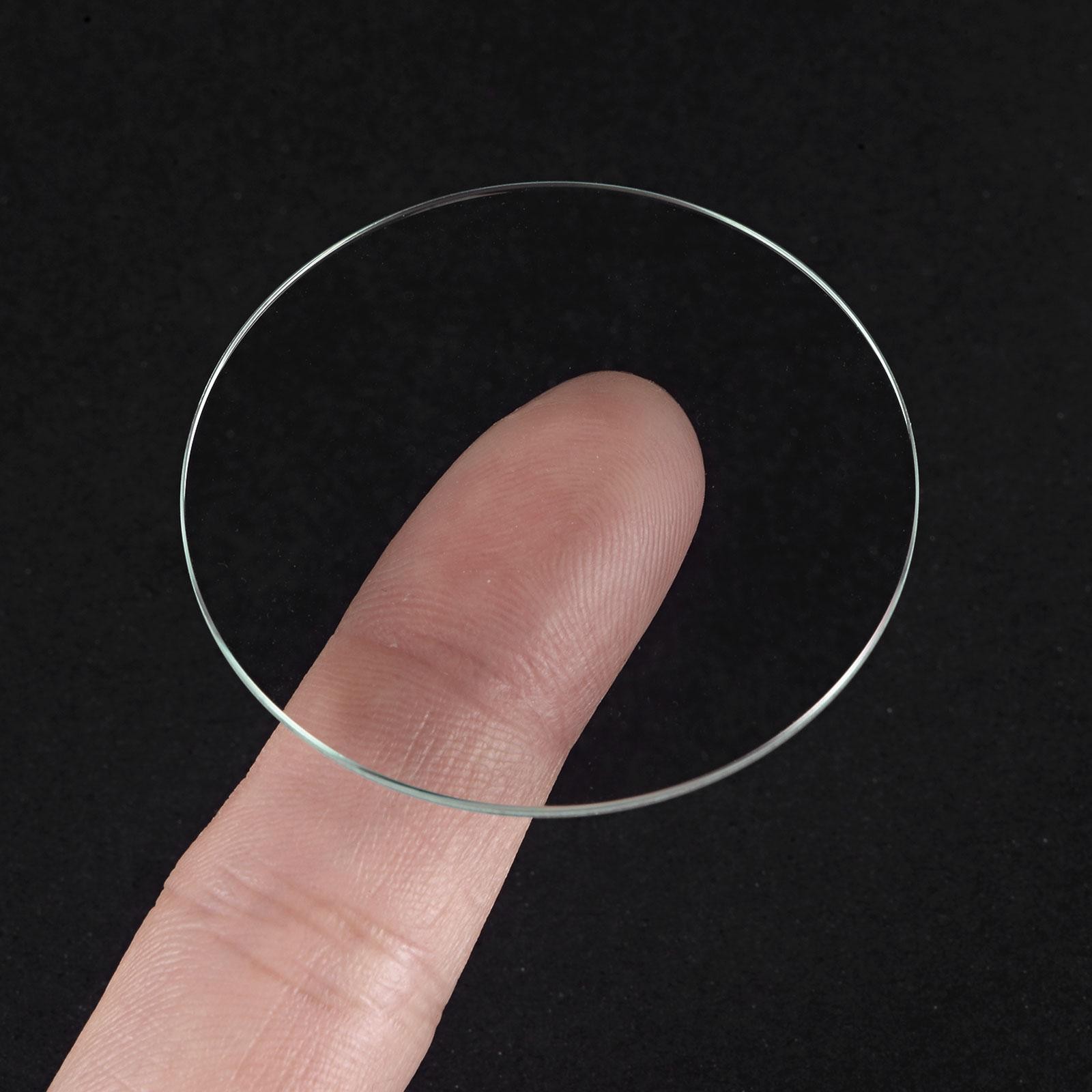 8Pcs 43.5mm Dia Watch Glass Crystal Lens Single Dome Round 1.5mm Edge Thickness