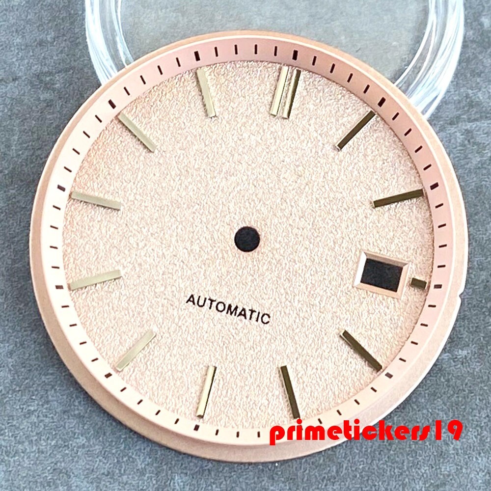 33.5mm*2.84mm Watch Dial Silver Hands Set Fit NH35 Movt Date Window Matte Face