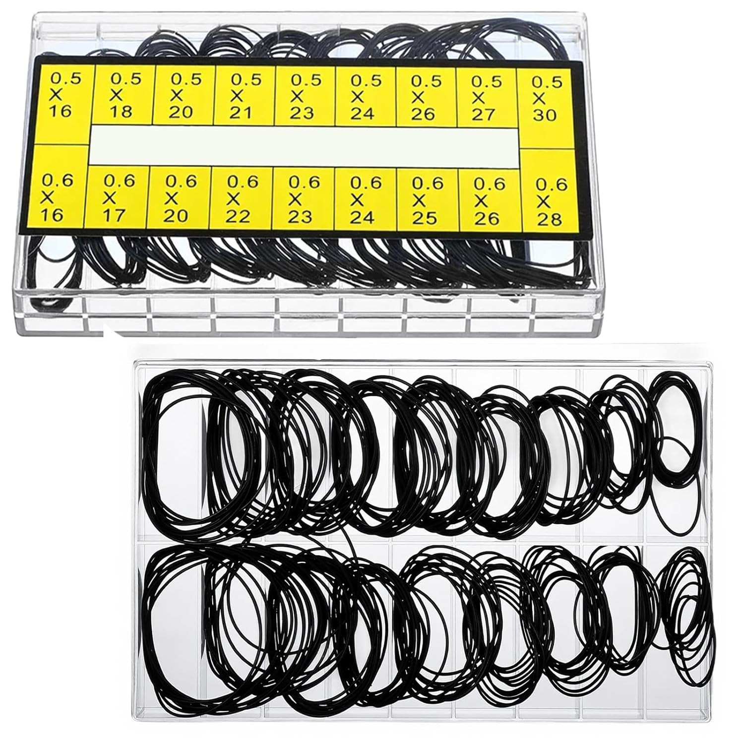 180Pcs Watch O Ring Gasket Kit Rubber Seal Assorted Sizes Repair Set