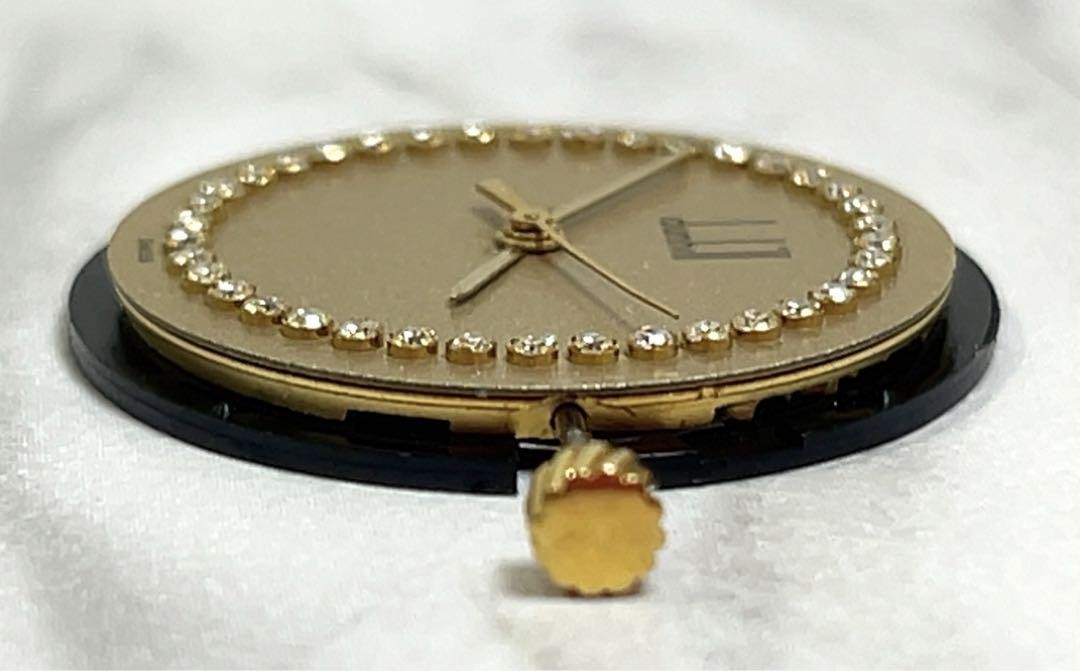 Dunhill Quartz Movement Dial Swiss Made Diamond Face Junk 32mm Parts Repair