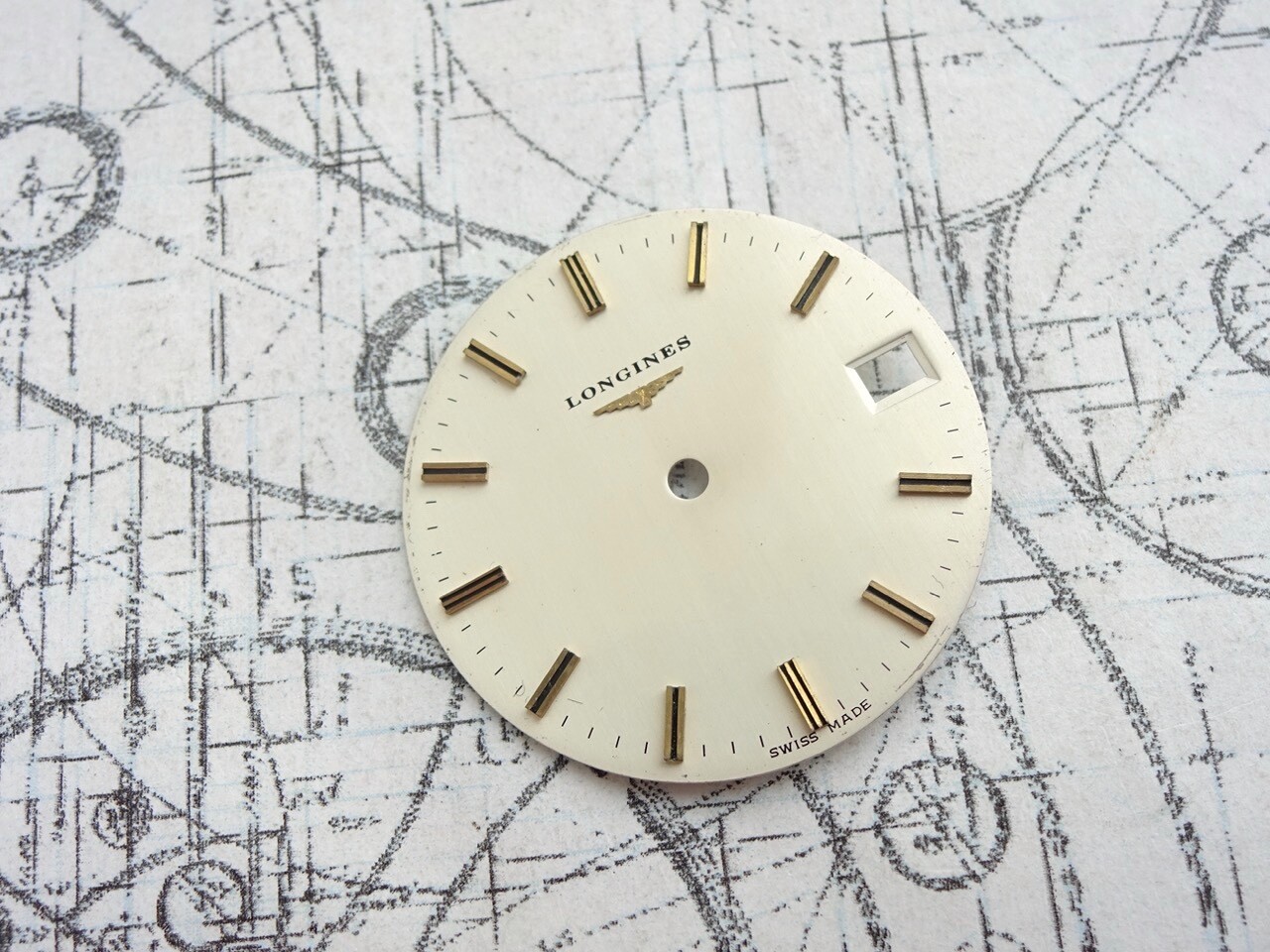 Longines Dial + Hands For ‘Ultronic’ Tuning Fork cal 6312 (ESA9162) (ref 257A)
