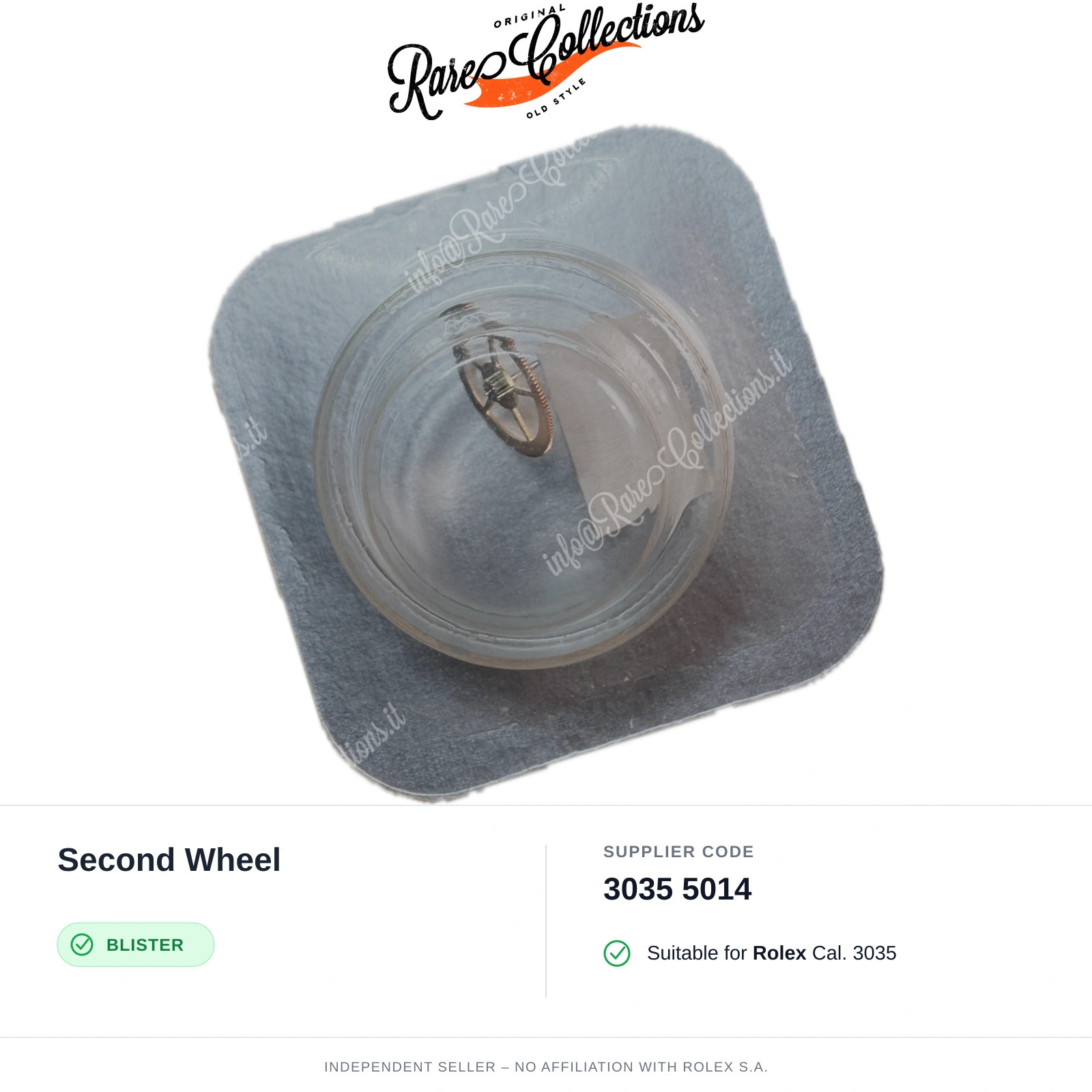 Second Wheel for Rolex (cod. 3035 5014) — New Blister NOS NOS X1