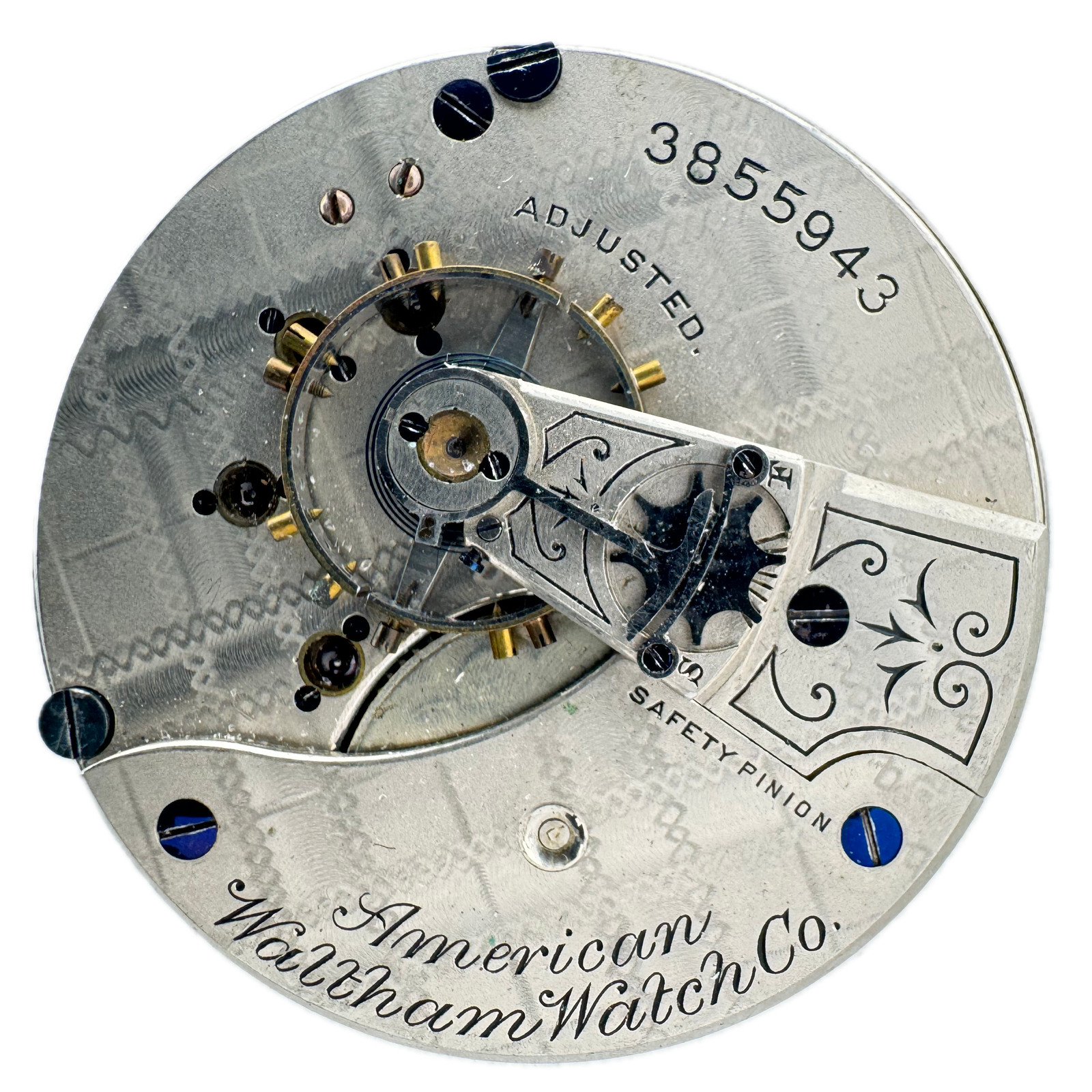 Antique 18s Waltham W.W.Co. Quality Checkerboard Pocket Watch Movement No. 25