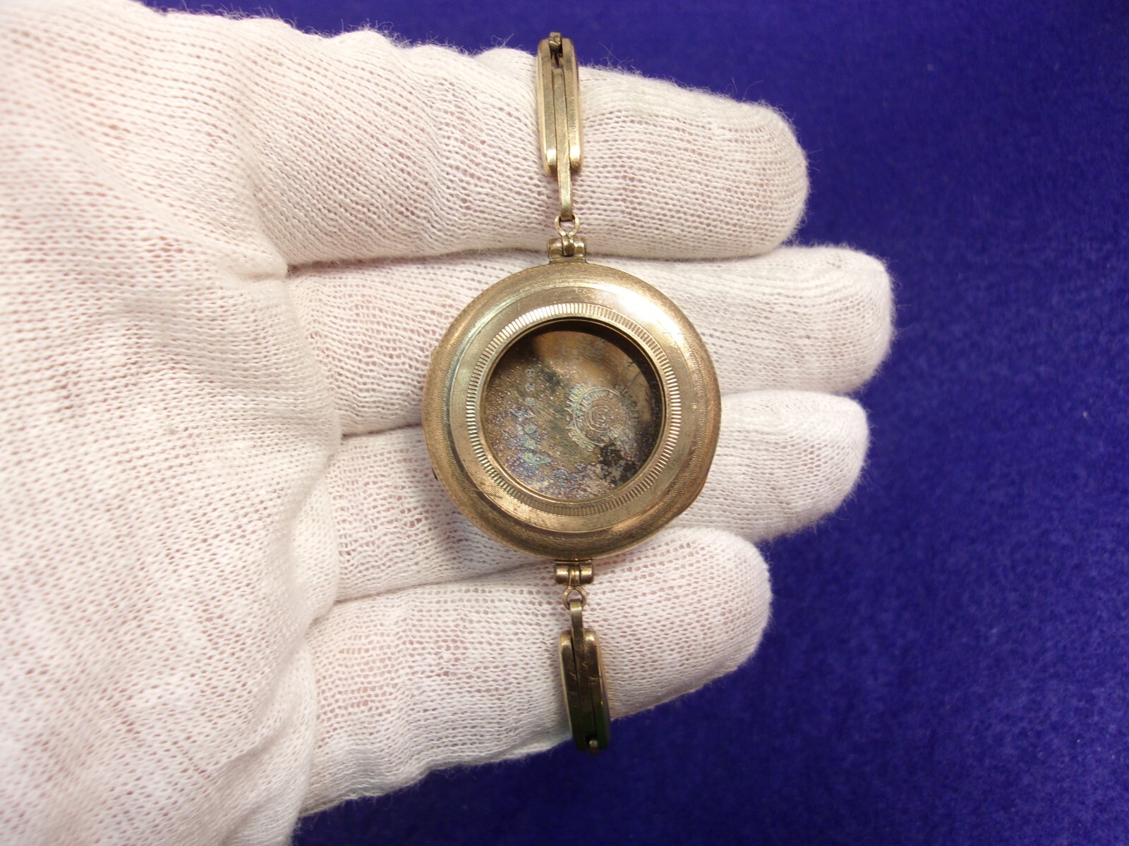 #1 of 5, NICE VTG ANTIQUE ROSY YELLOW GOLD FILLED LADY’S WRISTWATCH CASE & BAND