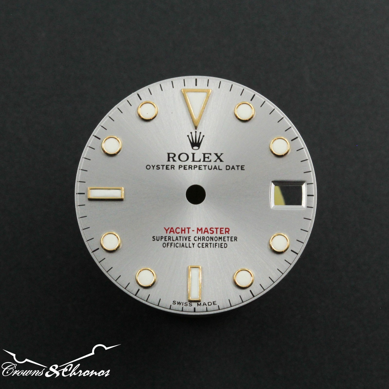 Ladies Rolex Yachtmaster Ref 68623 Silver Replacement Dial