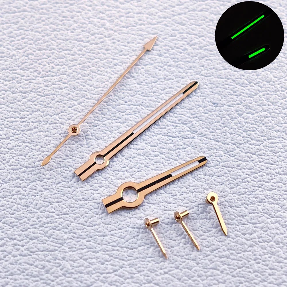 29mm Green Luminous Watch Dial +Hands for Vk63 Movement Watch Repair Parts