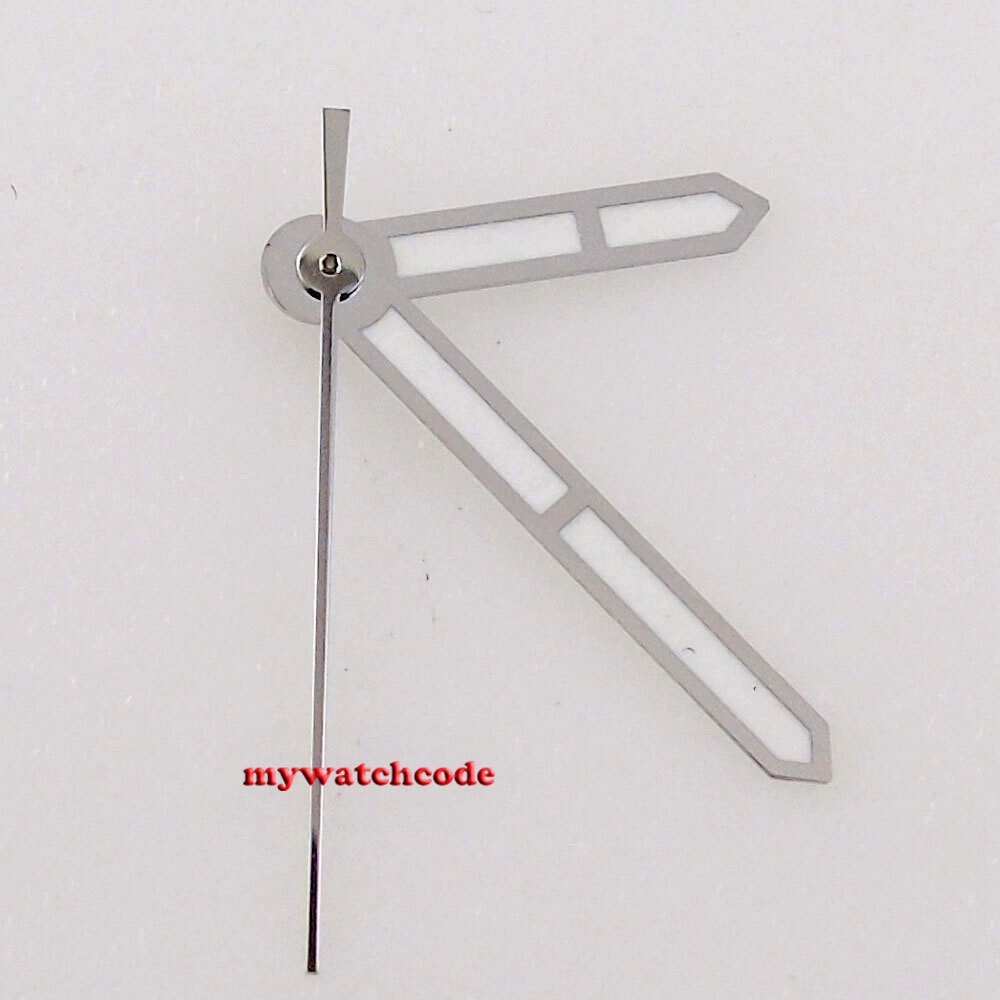 Luminous Silver Golden edge White Watch Hand Fit Japan NH35A NH36A 7S26