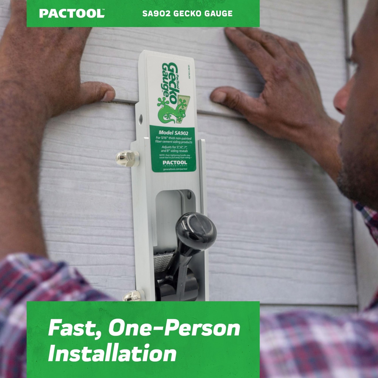 PacTool SA902 Aluminum Gecko Gauge Hardi Board Siding Gauges BRAND NEW