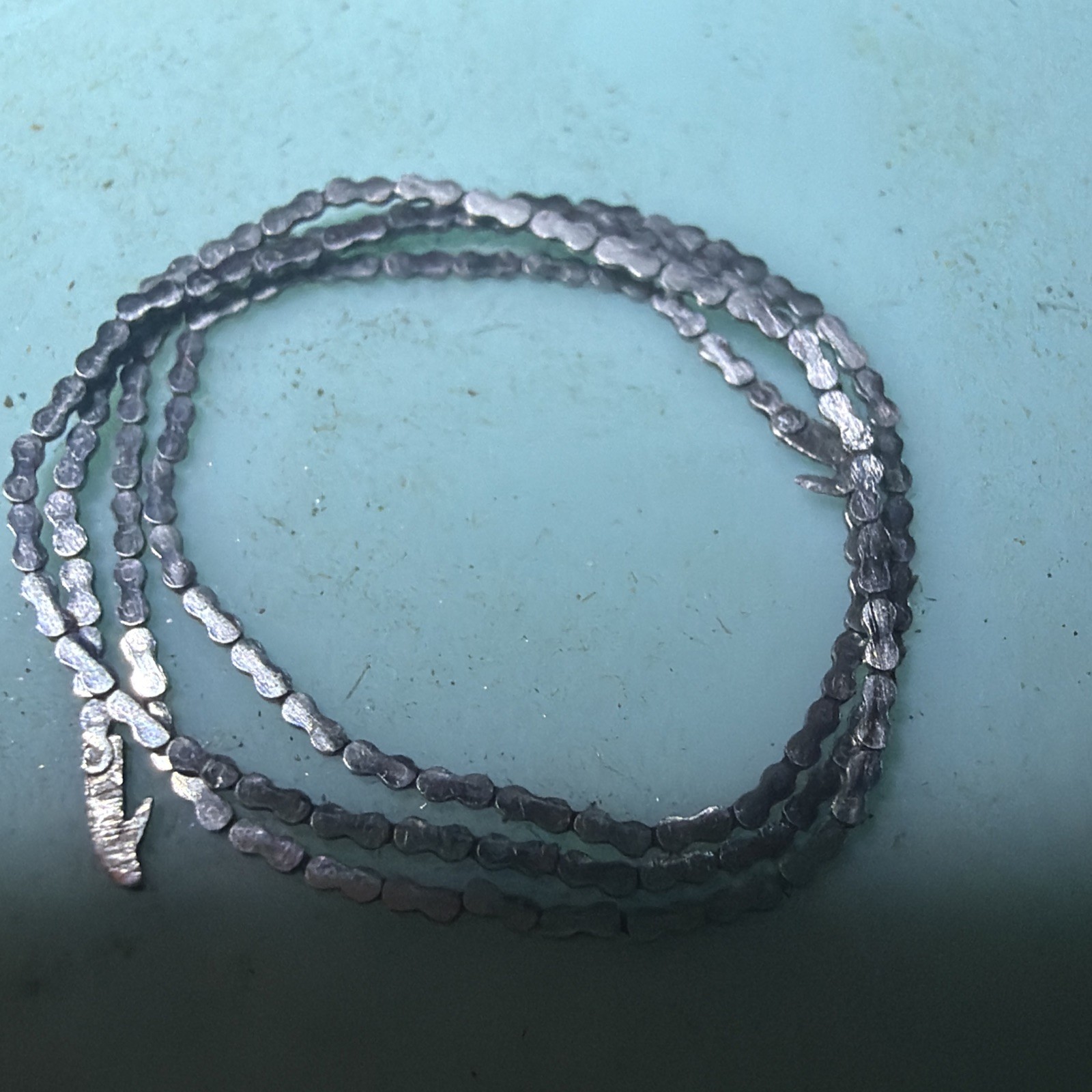 Verge Fusse Watch Chain 6 1/4” – 115 Links – 2 Hooks – From Watchmakers Estate